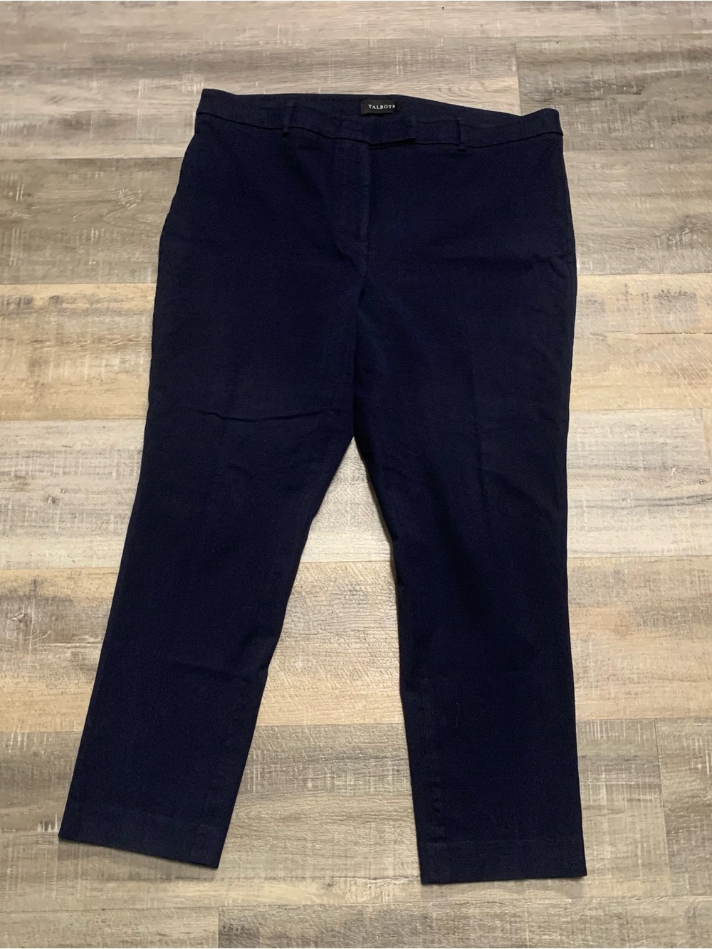 Talbots High Waist Navy Blue Straight Pants Women’s Petite 16P